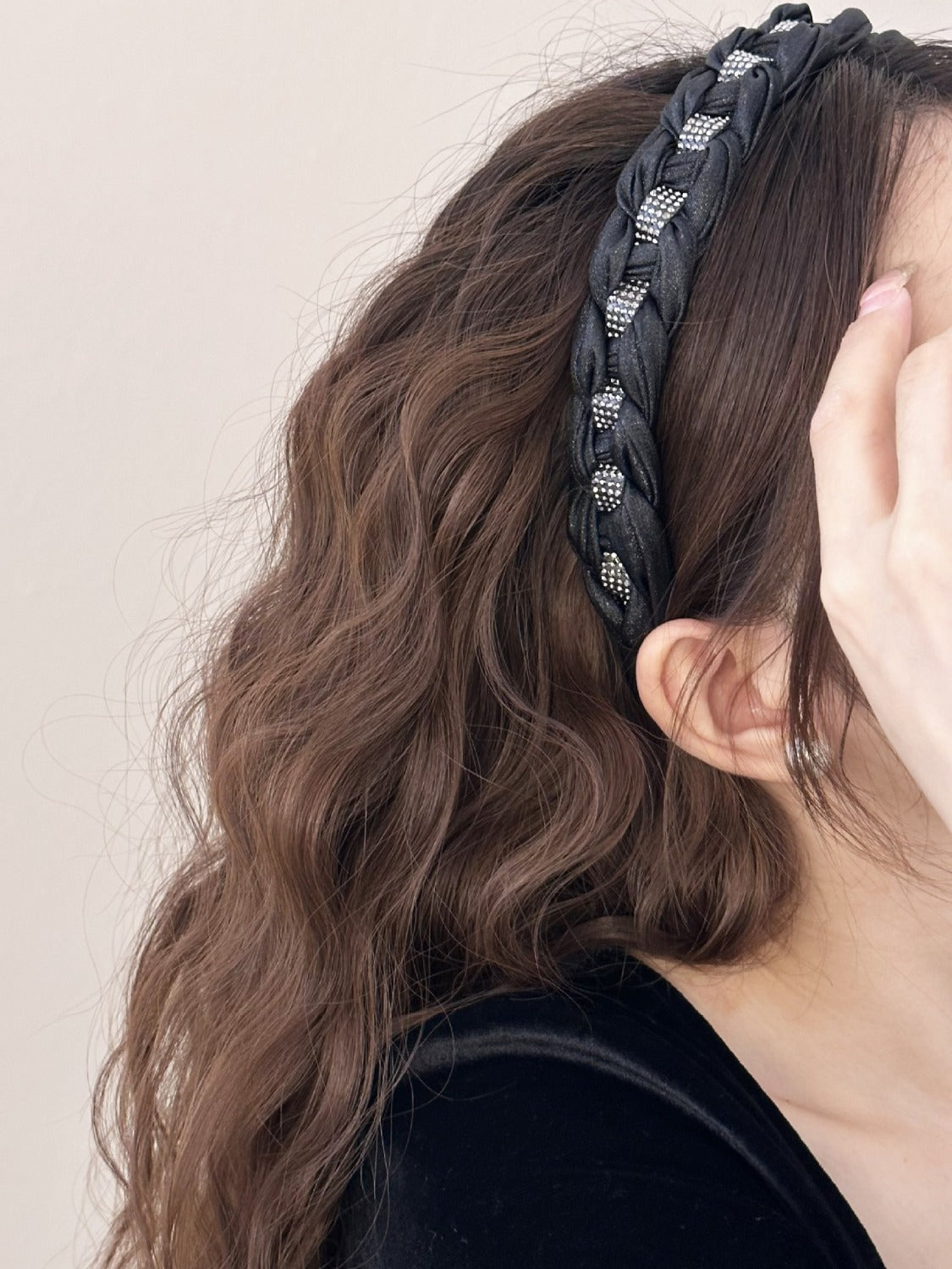 Rhinestone Braided Wide Headband - Teresa's Fashionista LLC