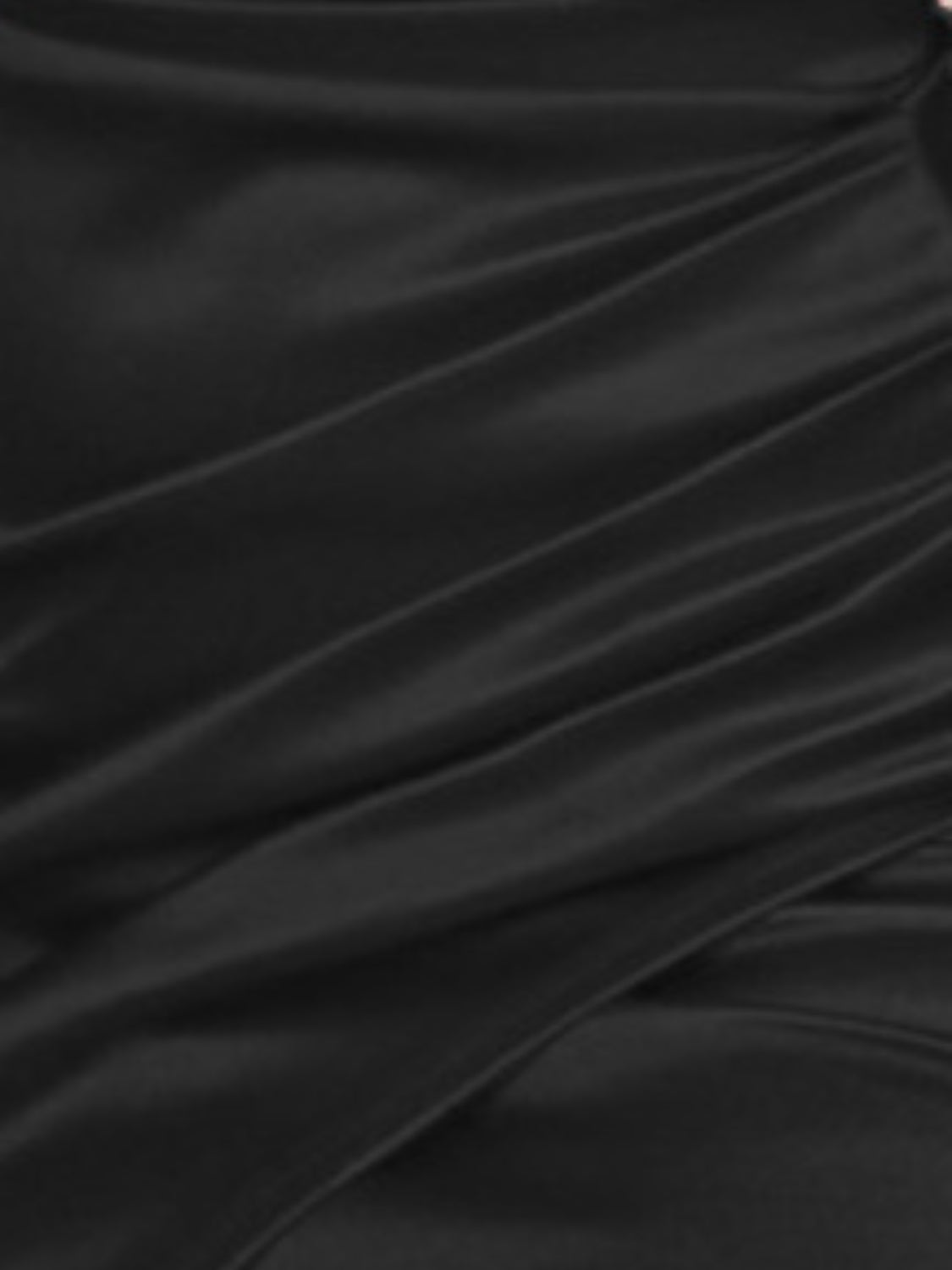 Ruched Spaghetti strap Wrap Dress-Teresa&#39;s Fashionista LLC