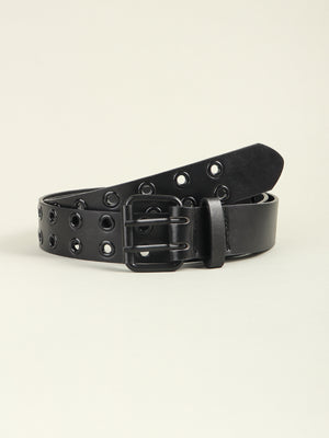 Grommet PU Leather Belt-Teresa's Fashionista LLC