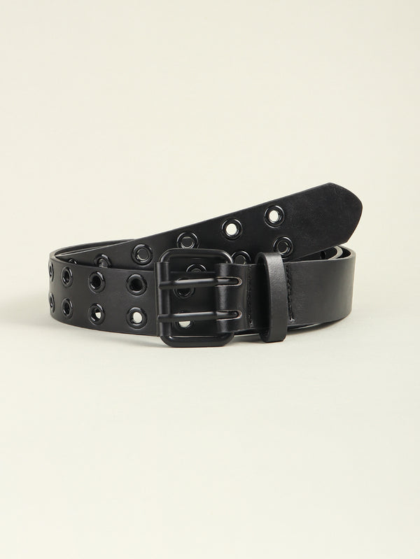 Grommet PU Leather Belt-Teresa's Fashionista LLC