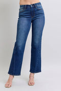 Judy Blue Full Size Side Seam Detail Straight Jeans with Pockets - Teresa's Fashionista LLC