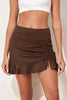 Ruched Elastic Waist Swim Skirt-Teresa's Fashionista LLC