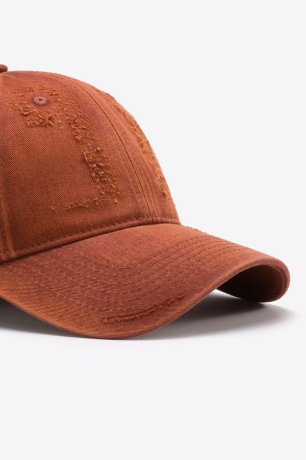 Distressed Adjustable Baseball Cap-Teresa's Fashionista LLC