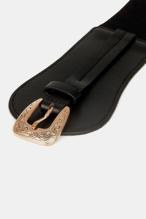 Wide Elastic Belt with Alloy Buckle-Teresa's Fashionista LLC