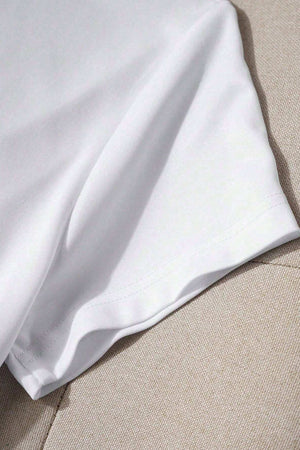 Heart Round Neck Short Sleeve T-Shirt-Teresa's Fashionista LLC