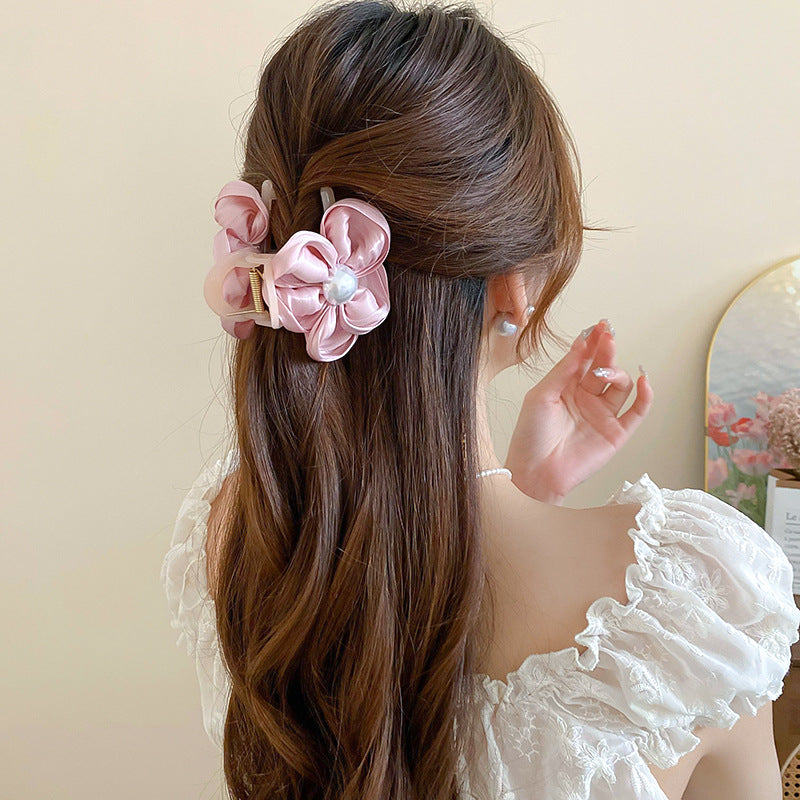 Flower Acrylic Hair Claw Clip - Teresa's Fashionista LLC