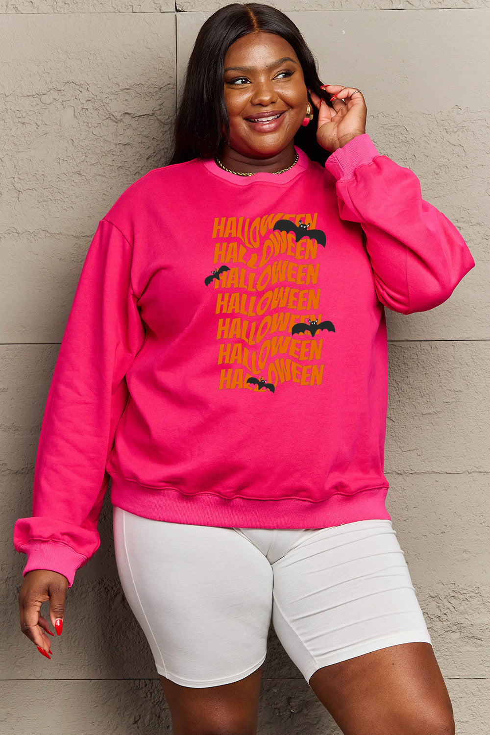 Simply Love Full Size HALLOWEEN Graphic Sweatshirt - Teresa's Fashionista LLC