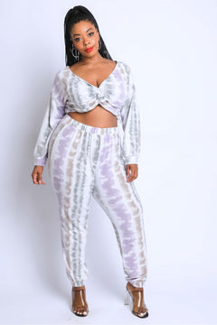 Tie Die Off Shoulder Set-Teresa's Fashionista LLC