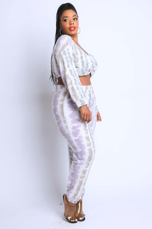 Tie Die Off Shoulder Set-Teresa's Fashionista LLC