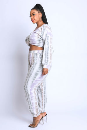 Tie Die Off Shoulder Set-Teresa's Fashionista LLC