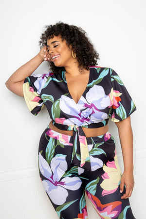 Flower Jogger & Top Set-Teresa's Fashionista LLC