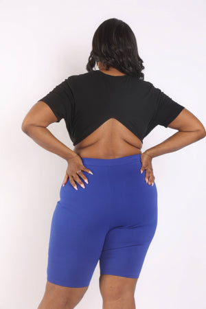 Tie Detailed Slit T Shirt-Teresa's Fashionista LLC