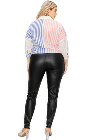 Plus gold & floral pattern print belted romer-Teresa's Fashionista LLC