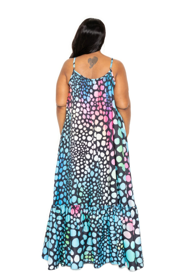 Printed Voluminous Maxi Dress-Teresa's Fashionista LLC