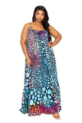 Printed Voluminous Maxi Dress-Teresa's Fashionista LLC
