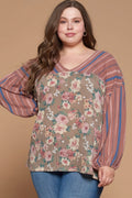 Floral Printed Knit Top-Teresa's Fashionista LLC