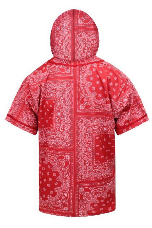 Hooded Bandana Baseball Jersey-Teresa's Fashionista LLC