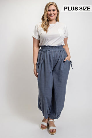Voluminous Relaxed Fit Pant With Side Pocket-Teresa&#39;s Fashionista LLC