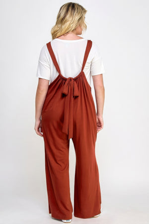 French Terry Wide Leg Jumpsuit Overalls-Teresa's Fashionista LLC