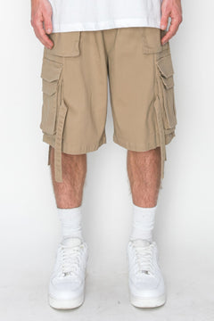 Twill Tuility Jogger Shorts-Teresa's Fashionista LLC