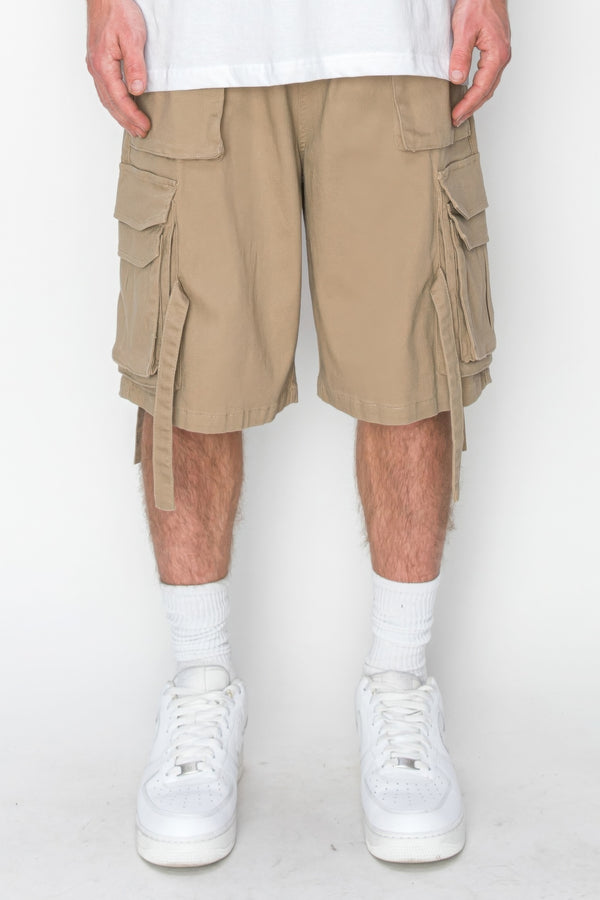 Twill Tuility Jogger Shorts-Teresa's Fashionista LLC