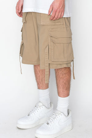 Twill Tuility Jogger Shorts-Teresa's Fashionista LLC