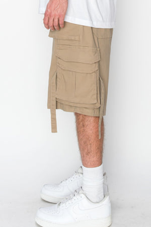 Twill Tuility Jogger Shorts-Teresa's Fashionista LLC