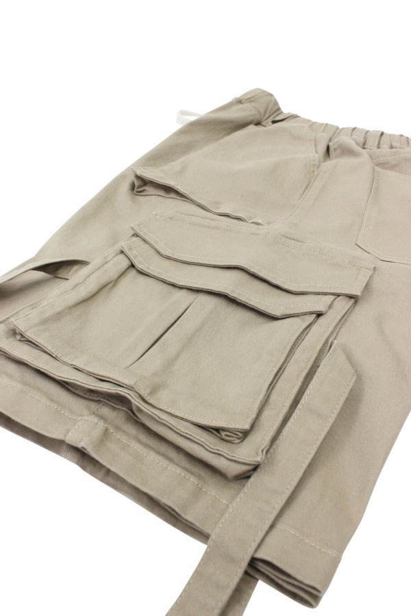 Twill Tuility Jogger Shorts-Teresa's Fashionista LLC