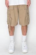 Twill Tuility Jogger Shorts-Teresa's Fashionista LLC