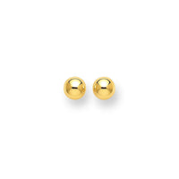 14k Yellow Gold Polished Round Stud Earrings(3mm)