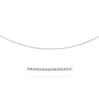 14k White Gold Pendant Chain with Textured Links (2.30 mm)