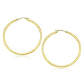 14k Yellow Gold Polished Hoop Earrings (2x40mm)
