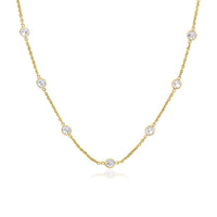 14k Yellow Gold CZ By the Yard Long Links