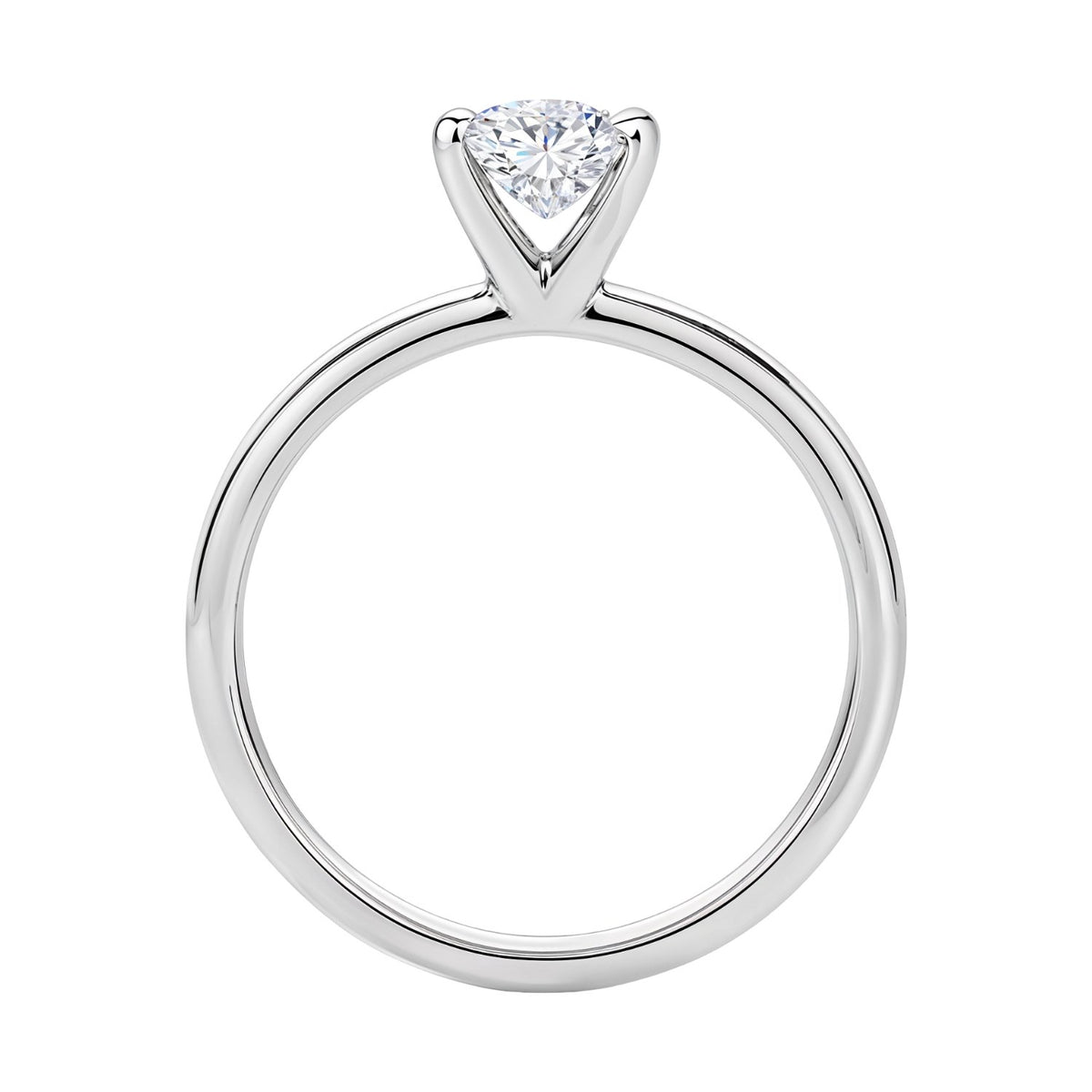 1 Carat Princess Lab Grown IGI G/VS1 Diamond Solitaire Ring in Sterling Silver