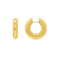 Medium Round Electroform Hoop Earrings in 14K Yellow Gold