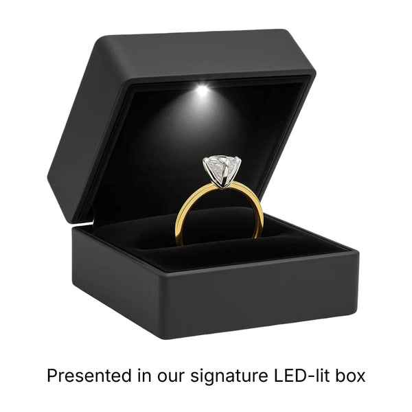 1 1/2 Carat Radiant Lab Grown IGI G/VS1 Diamond Solitaire Ring in 14K Yellow Gold