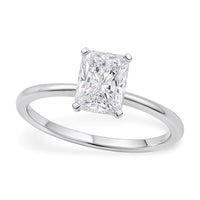 1 1/2 Carat Radiant Lab Grown IGI G/VS1 Diamond Solitaire Ring in 10K White Gold