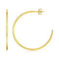 14k Yellow Gold Polished Hoop Earrings(1.5x40mm)