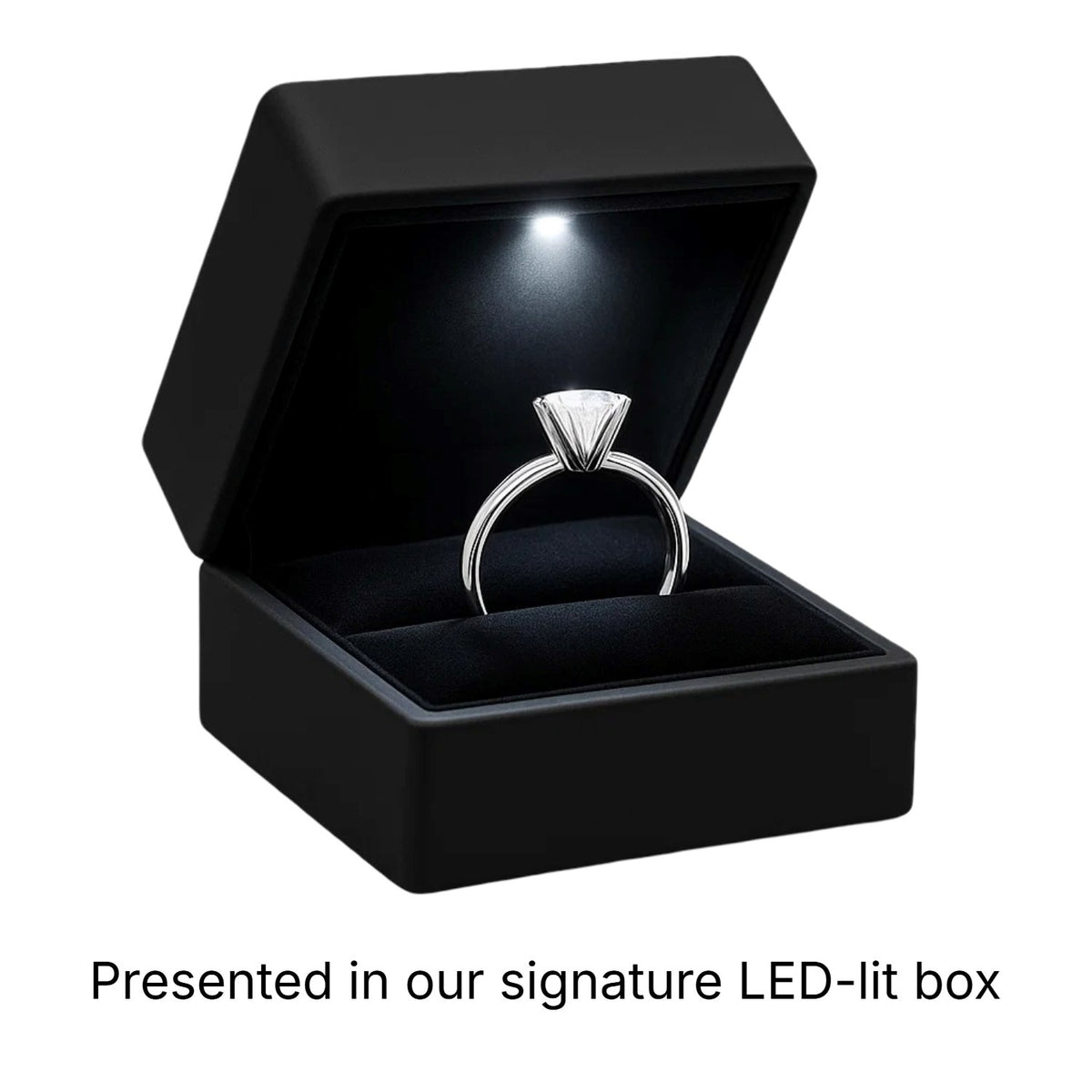1 1/2 Carat Cushion Lab Grown IGI G/VS1 Diamond Solitaire Ring in 10K White Gold