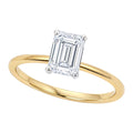 1 1/2 Carat Emerald Lab Grown IGI G/VS1 Diamond Solitaire Ring in 14K Yellow Gold