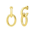 Interlocking Link Earrings in 14K Yellow Gold