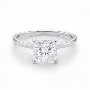 1 1/2 Carat Princess Lab Grown IGI G/VS1 Diamond Solitaire Ring in 10K White Gold