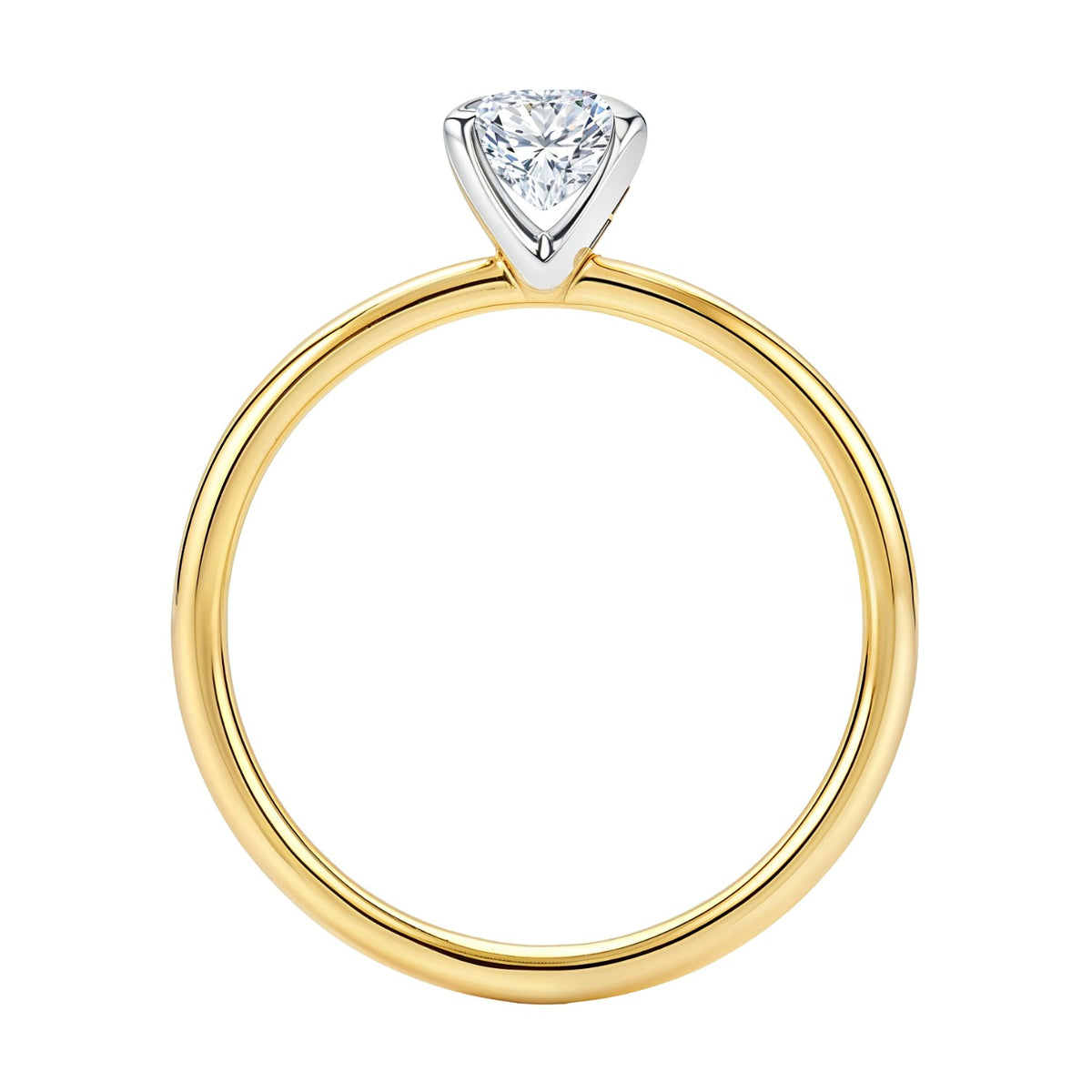 1 1/2 Carat Emerald Lab Grown IGI G/VS1 Diamond Solitaire Ring in 10K Yellow Gold