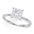 1 1/2 Carat Princess Lab Grown IGI G/VS1 Diamond Solitaire Ring in 14K White Gold