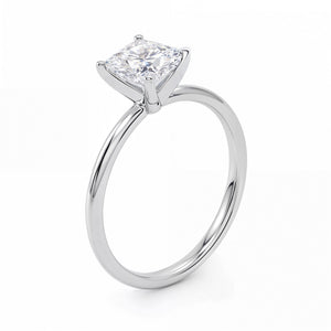 1 1/2 Carat Princess Lab Grown IGI G/VS1 Diamond Solitaire Ring in 14K White Gold
