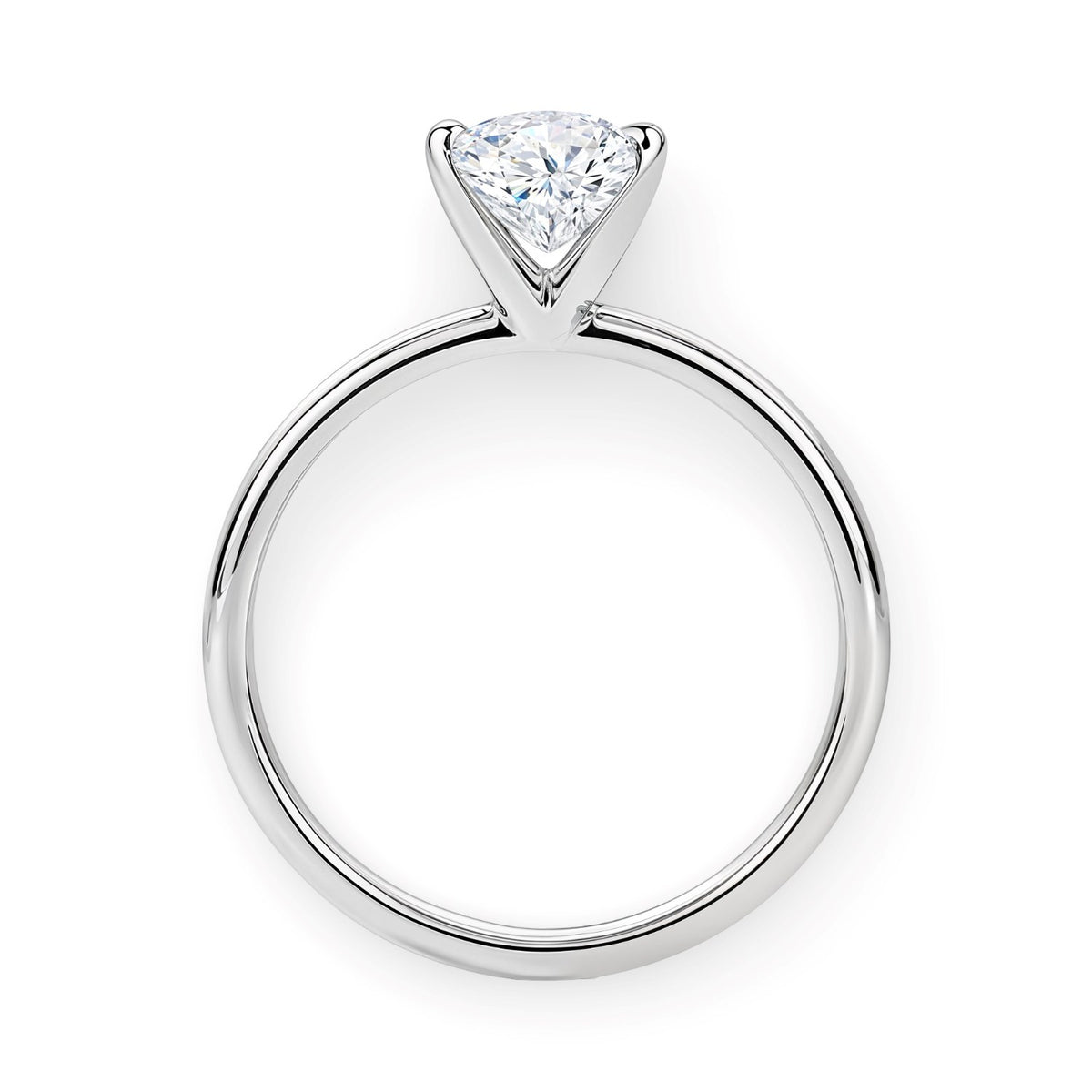 1 1/2 Carat Princess Lab Grown IGI G/VS1 Diamond Solitaire Ring in 14K White Gold