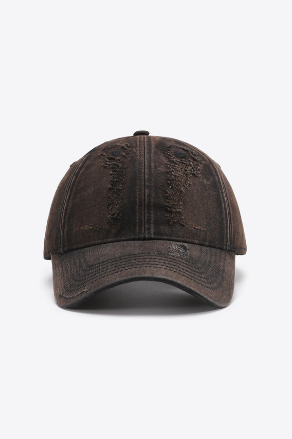 Distressed Adjustable Baseball Cap-Teresa's Fashionista LLC