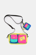 Himawari Removable Strap Nylon Crossbody Bag with EarPods Bag - Teresa's Fashionista LLC