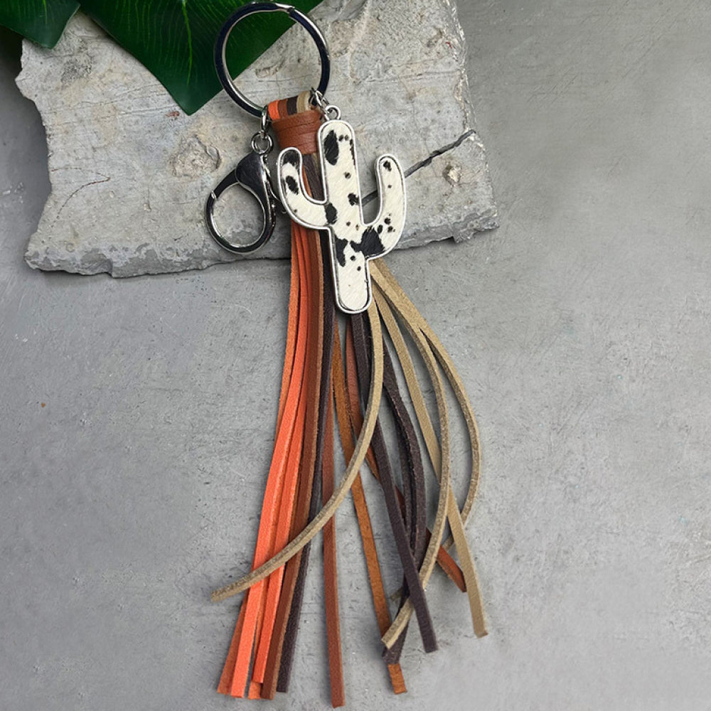 Cactus Keychain with Tassel-Teresa&#39;s Fashionista LLC