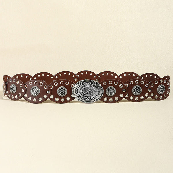 Oval PU Belt-Teresa's Fashionista LLC